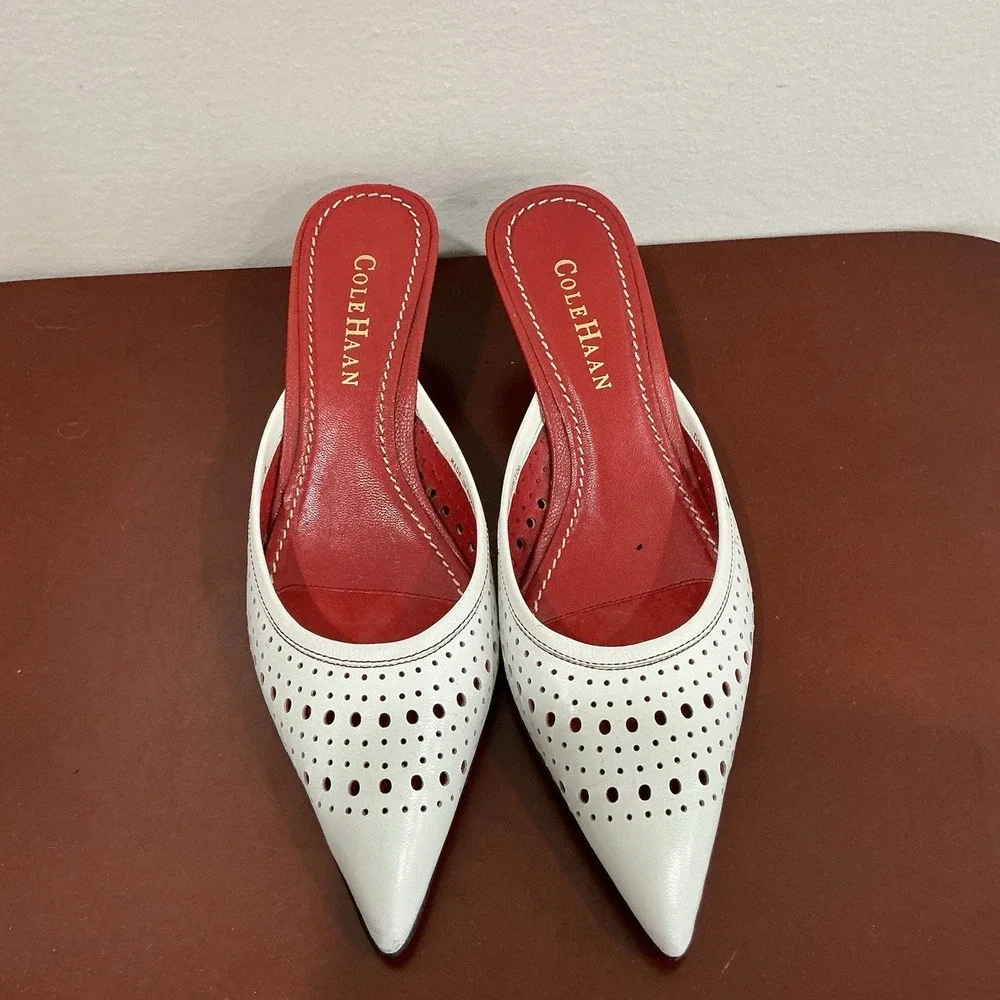 Cole Haan Women's 6.5B Mule Style Leather Heels Office Business